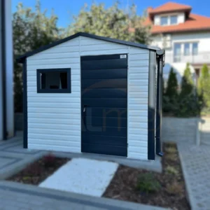 Záhradný domček 3x2 m RAL 9010 Biela / RAL 7016 Antracit | Filc a Odkvapy | Zosilnená konštrukcia