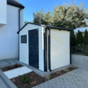 Záhradný domček 3x2 m RAL 9010 Biela / RAL 7016 Antracit | Filc a Odkvapy | Zosilnená konštrukcia