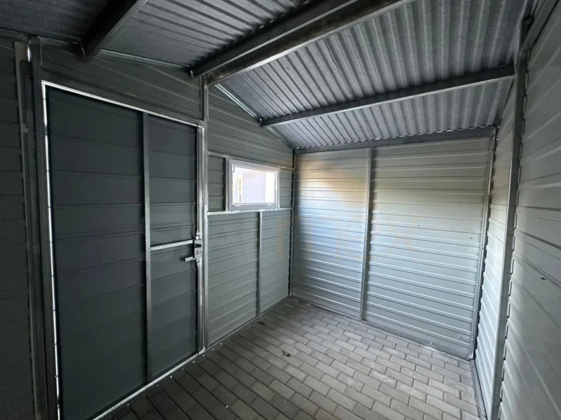 Záhradný domček 3x2 m RAL 9010 Biela / RAL 7016 Antracit | Filc a Odkvapy | Zosilnená konštrukcia