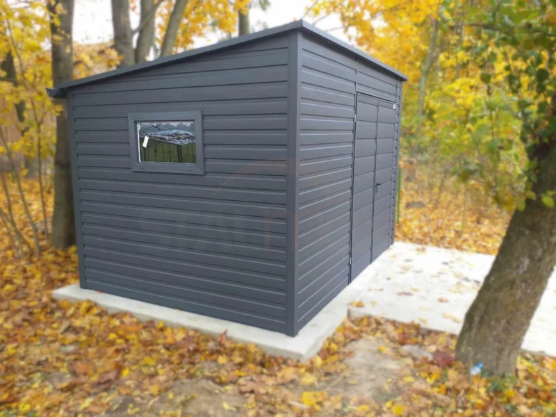 Záhradný domček 4x2,5 m BTX 7016 Antracit Mat | Zvýšený 2,40 m | Zosilnená konštrukcia