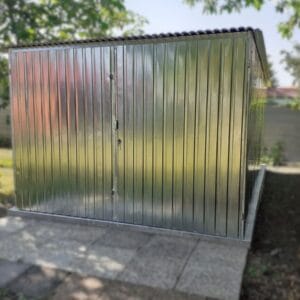 Plechová garáž 3x5m Pozink | Klasický zvislý trapéz T7