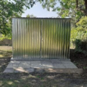 Plechová garáž 3x5m Pozink | Klasický zvislý trapéz T7