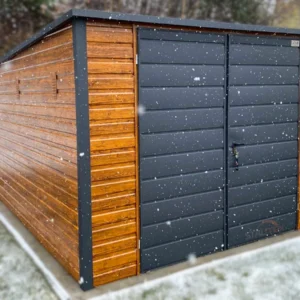 Záhradný domček 3x5 m Zlatý dub / RAL 7016 Antracit | 6x Ventilácia a Odkvapy | Zosilnená konštrukcia