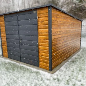 Záhradný domček 3x5 m Zlatý dub / RAL 7016 Antracit | 6x Ventilácia a Odkvapy | Zosilnená konštrukcia