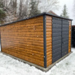 Záhradný domček 3x5 m Zlatý dub / RAL 7016 Antracit | 6x Ventilácia a Odkvapy | Zosilnená konštrukcia