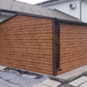 Záhradný domček 4x2,5 m Zlatý dub / Orech | Široké dvere 3m | Zosilnená konštrukcia