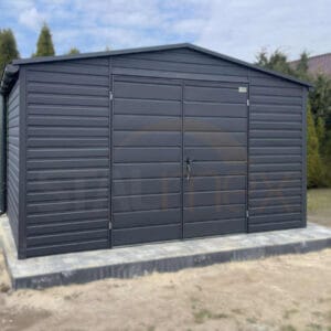D136_3ps Moderný záhradný domček 4x2,5 m BTX 7016 Antracit Mat | Odkvapy a Okno | Zosilnená konštrukcia