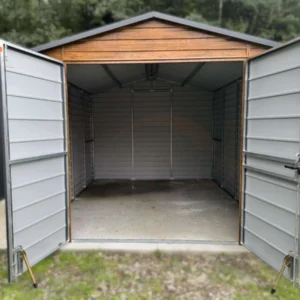 Záhradný domček 3x4 m Zlatý dub / RAL 7016 Antracit Mat | Dvere 2,00 m | Zosilnená konštrukcia
