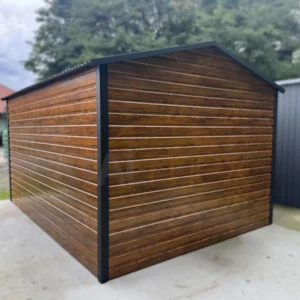Záhradný domček 3x4 m Zlatý dub / RAL 7016 Antracit Mat | Dvere 2,00 m | Zosilnená konštrukcia