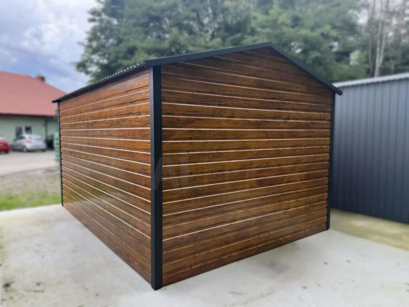 Záhradný domček 3x4 m Zlatý dub / RAL 7016 Antracit Mat | Dvere 2,00 m | Zosilnená konštrukcia