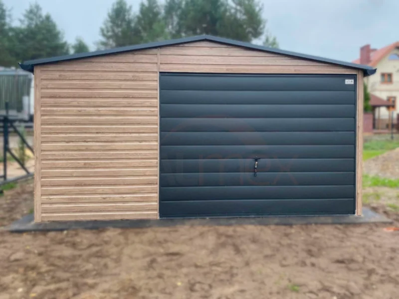 Plechová garáž 4,5x5,5m Winchester / BTX 7016 Antracit Mat | Výklopná brána | Zosilnená konštrukcia