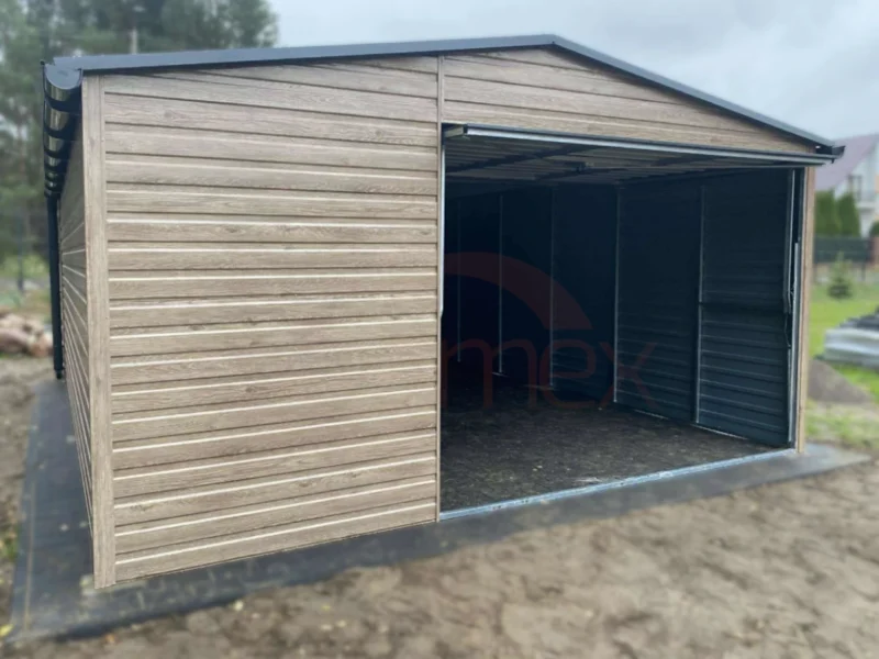 Plechová garáž 4,5x5,5m Winchester / BTX 7016 Antracit Mat | Výklopná brána | Zosilnená konštrukcia