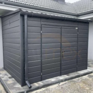 D214_1 webp Moderný záhradný domček 3,5×2 m RAL 7016 Antracit Mat | Široký panel | Zosilnená konštrukcia