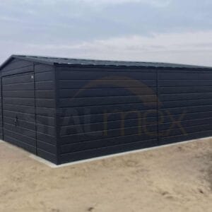 Plechová garáž 5x6m BTX 7016 Antracit Mat | Výklopná brána | Široký panel | Zosilnená konštrukcia