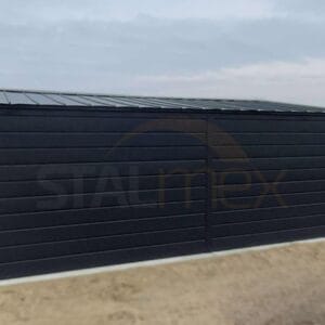 Plechová garáž 5x6m BTX 7016 Antracit Mat | Výklopná brána | Široký panel | Zosilnená konštrukcia