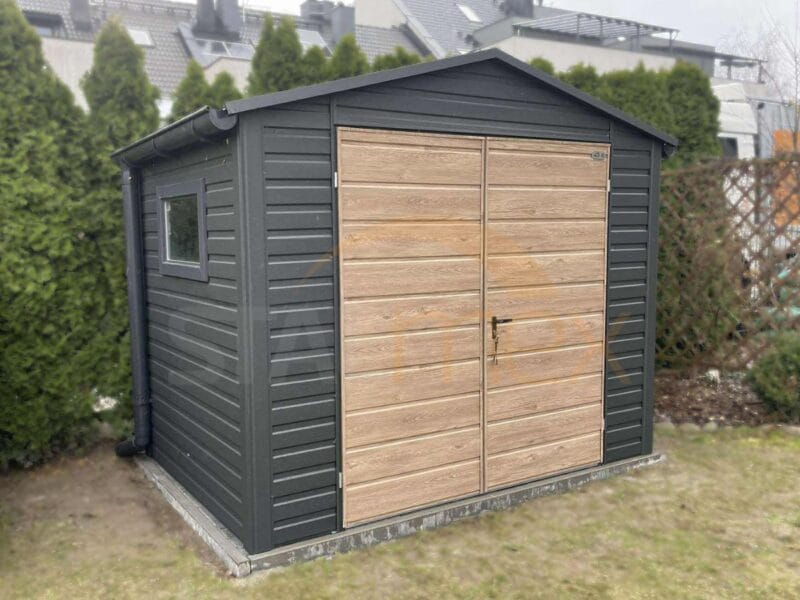 D217_1 Záhradný domček 3×2 m BTX 7016 Antracit Mat | Odkvapy a Okno | Zosilnená konštrukcia