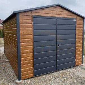 Záhradný domček 3x4 m Zlatý dub / RAL 7016 Antracit Mat | Dvere 2,00m | Zosilnená konštrukcia