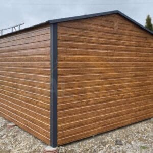 Záhradný domček 3x4 m Zlatý dub / RAL 7016 Antracit Mat | Dvere 2,00m | Zosilnená konštrukcia